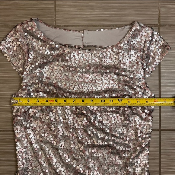 Donna Morgan mauve sequin dress cocktail - Picture 8 of 12